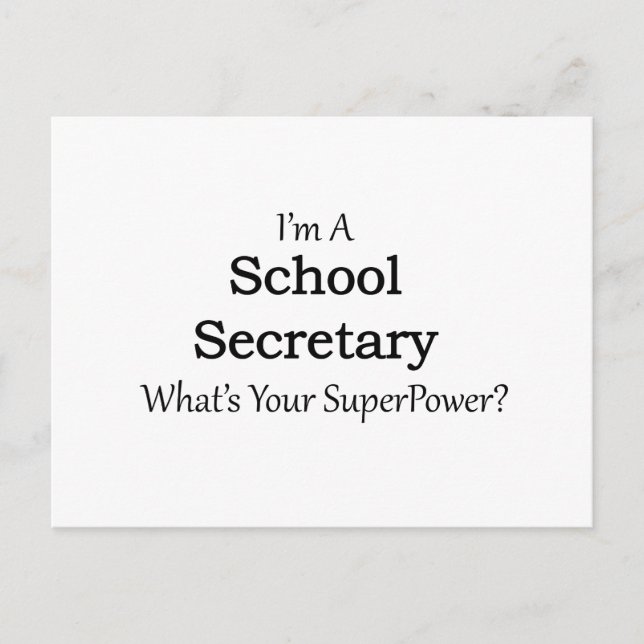 School Secretary Postcard (Front)