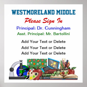 School Sign In Principal Poster - SRF