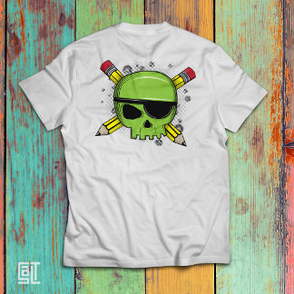 School Skull Crossed Pencils Essential for School T-Shirt