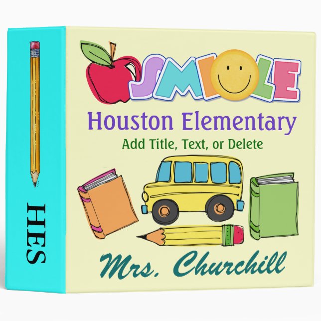 School Smile Binder 3 - SRF (Front/Spine)