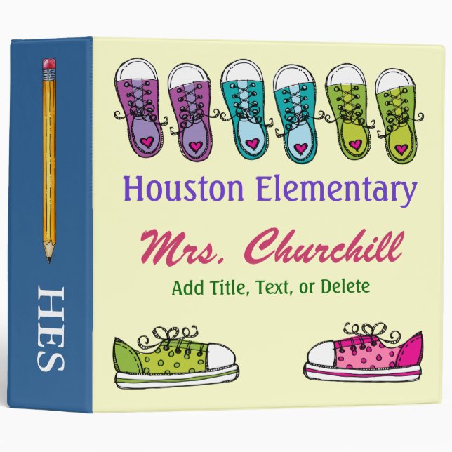 School Sneakers Binder - SRF (Front/Spine)