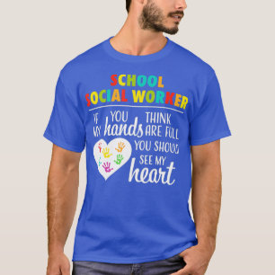 School social worker Cute Heart Gift Tshirt for