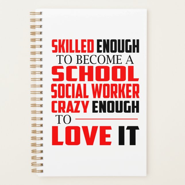 School Social Worker Planner Drôle cadeau pour les (Devant)