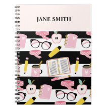School Spiral Notebook with editable name