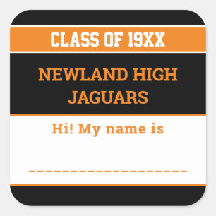 School Spirit! Custom Class Reunion name tag 