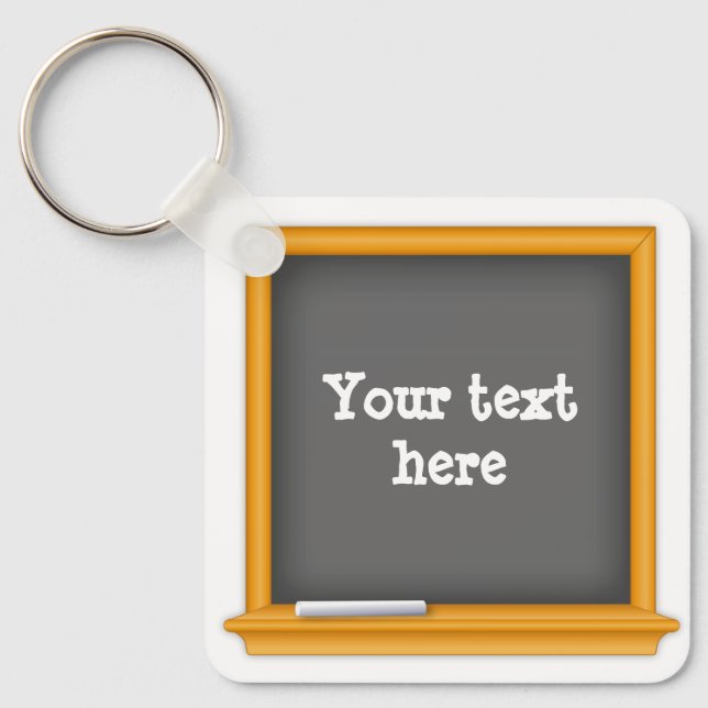 School Spirit Mini Chalkboard  Keychain (Front)