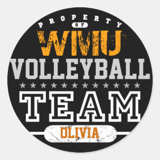 School Sport Team Classic Round Sticker