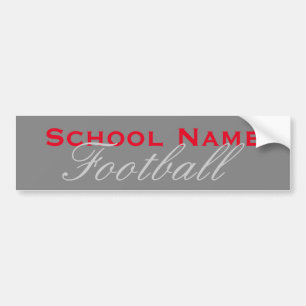 School Sports Bumper Sticker - Grey Background