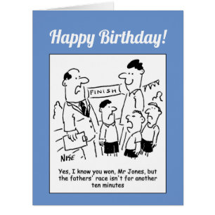 School Sports Day Fathers' Race Funny Card