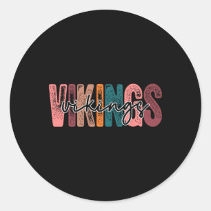 School Sports Fan Team Spirit Classic Round Sticker