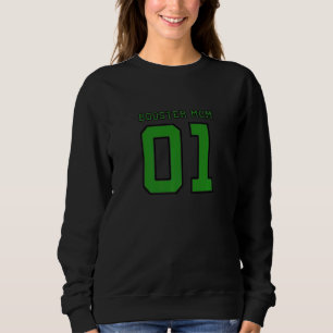 School Sports Themed Booster Club Mom Green And Bl Sweatshirt