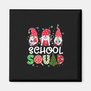 School squad gnome nurse stethoscope christmas magnet