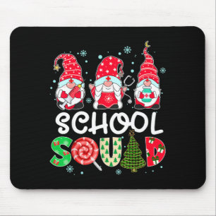 School squad gnome nurse stethoscope christmas mouse pad