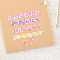 School Subject Stickers, Aesthetic