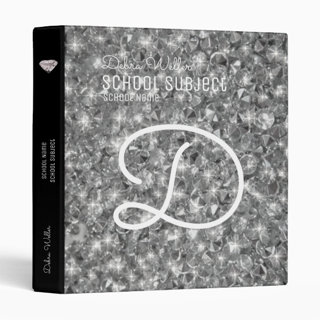 school subjects shine like a diamond binder (Front/Spine)