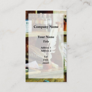 School Supplies in General Store Business Card