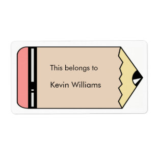 School Supplies Labels
