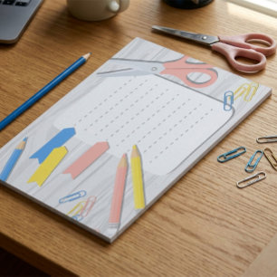 School Supplies Notepad – Lined Stationery