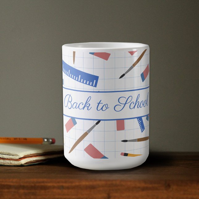 School Supplies Pattern Coffee Mug (School Supplies Pattern Coffee Mug)