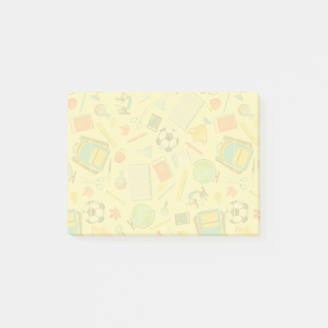 School Supply Pattern Post-it Notes (Front)