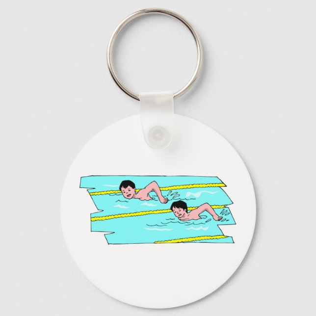 School Swim Competition Keychain (Front)