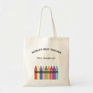 School Teacher Appreciation Crayons Tote Bag