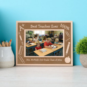 School Teacher Border Etched Frames