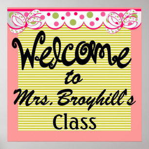 School - Teacher Classroom Welcome - SRF Poster