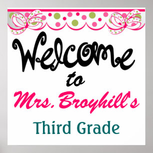 School - Teacher Classroom Welcome - SRF Poster