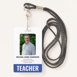 School Teacher Custom Employee ID  Badge