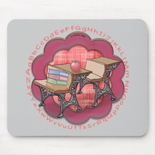 School Teacher Desk Mouse Pad (Front)