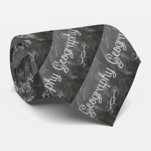 School Teacher Geography Blackboard Chalk Necktie