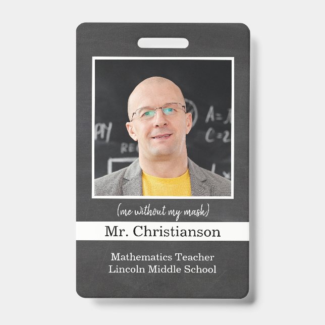 School Teacher Identification Badge customize (Front)