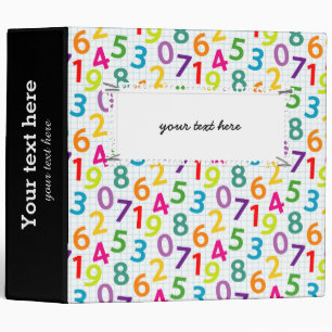 School Teacher Pattern Colourful Binder