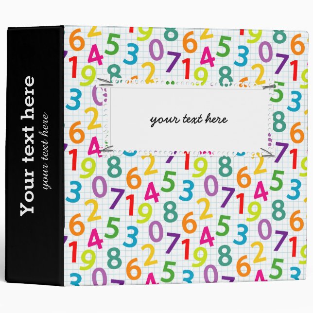 School Teacher Pattern Colourful Binder (Front/Spine)