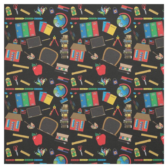 School Teacher Pattern Fabric (Swatch)