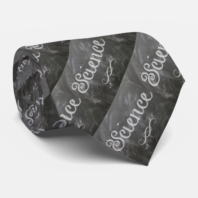 School Teacher Science Blackboard Chalk Necktie (Rolled)