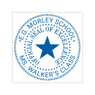 School Teacher Star Official Seal of Excellence Self-inking Stamp