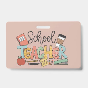 School Teacher Teaching Future Leaders Gifts Badge