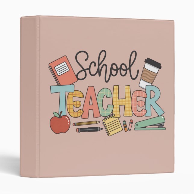 School Teacher Teaching Future Leaders Gifts Binder (Front/Spine)