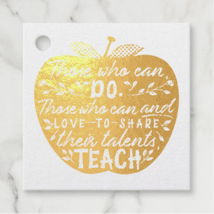 School Teacher Thank You Apple Teaching Quote Favour Tags