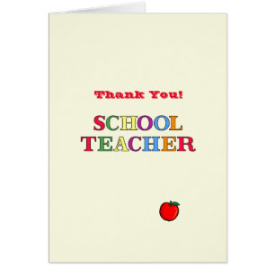 School Teacher Thank You Card