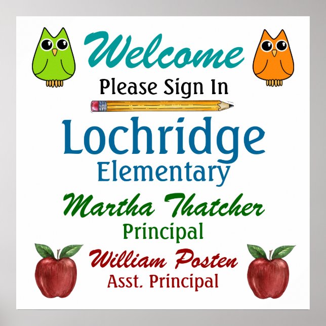 School / Teacher Welcome Poster - SRF (Front)