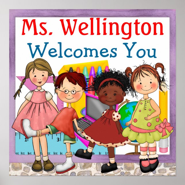 School Teacher Welcome Sign - SRF (Front)