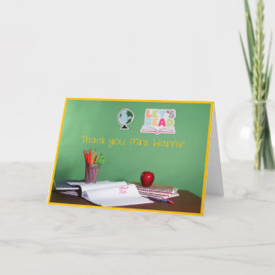 School Teachers Appreciation Folded Thank You Card