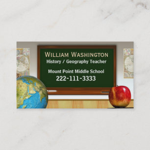 School Teacher's Chalk Board Business Card
