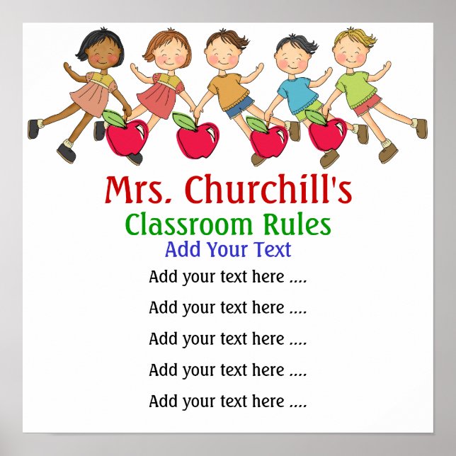 School Teacher's Classroom Rules - SRF Poster (Front)