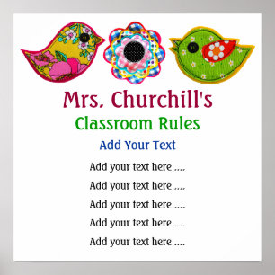 School Teacher's Classroom Rules - SRF Poster