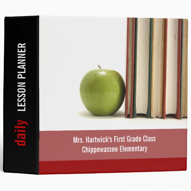 School Teacher's Lesson Planner Binder (Front/Spine)