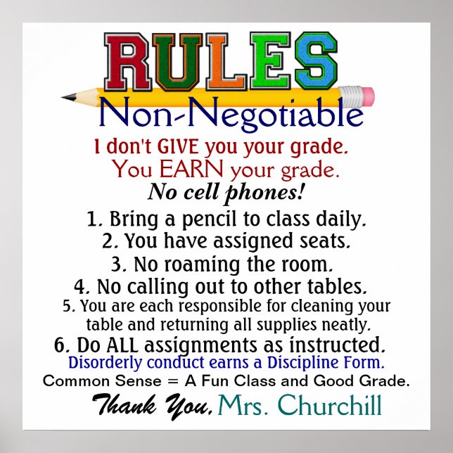 School Teacher's Poster - SRF (Front)